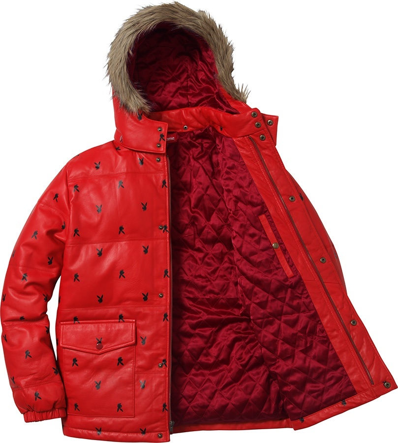 Supreme/Playboy© Leather Puffy Jacket view 7